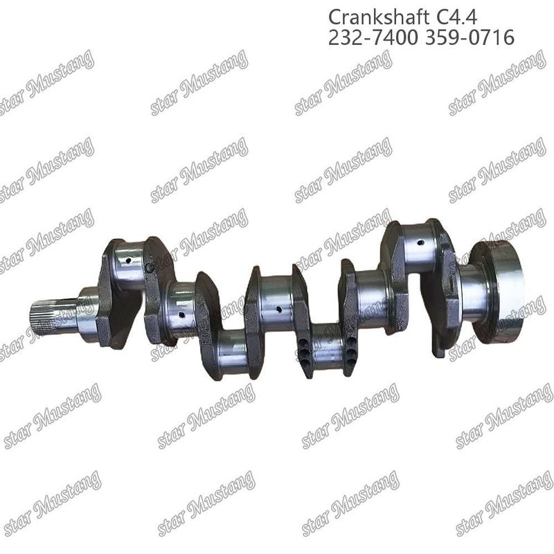 Κρανκ-άξονας C4.4 Σφυρηλατημένο χάλυβα EFI 63mm με σπλήνα 232-7400 359-071 Για εξαρτήματα επισκευής κινητήρων ντίζελ Caterpillar