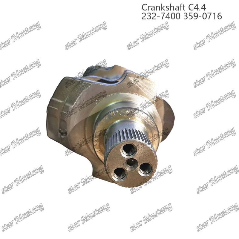 Κρανκ-άξονας C4.4 Σφυρηλατημένο χάλυβα EFI 63mm με σπλήνα 232-7400 359-071 Για εξαρτήματα επισκευής κινητήρων ντίζελ Caterpillar