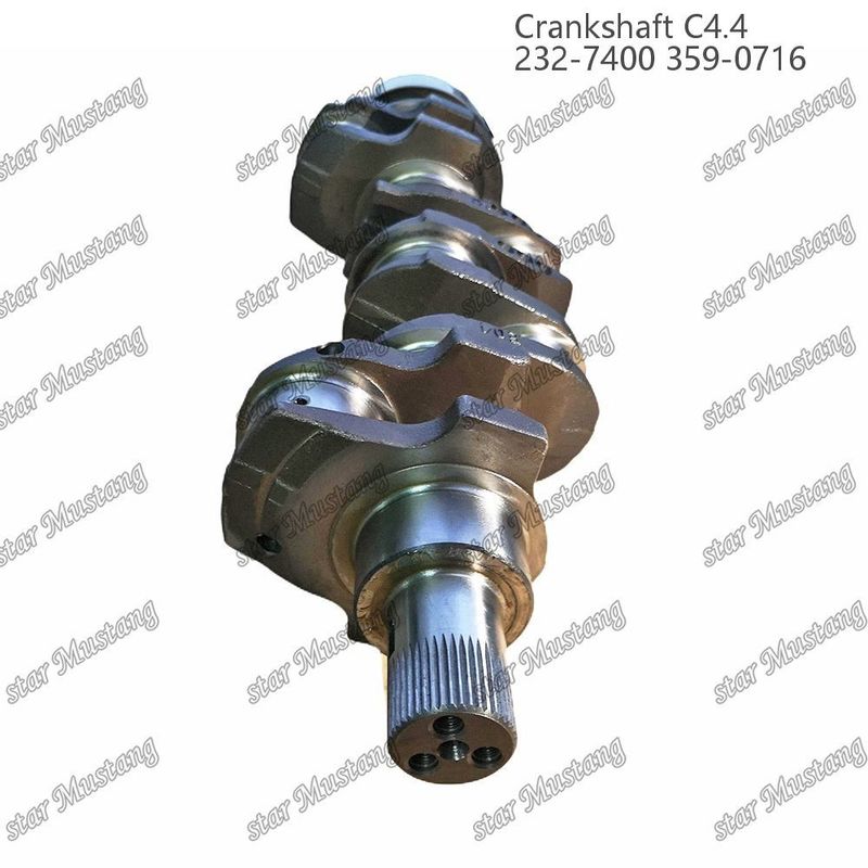 Κρανκ-άξονας C4.4 Σφυρηλατημένο χάλυβα EFI 63mm με σπλήνα 232-7400 359-071 Για εξαρτήματα επισκευής κινητήρων ντίζελ Caterpillar