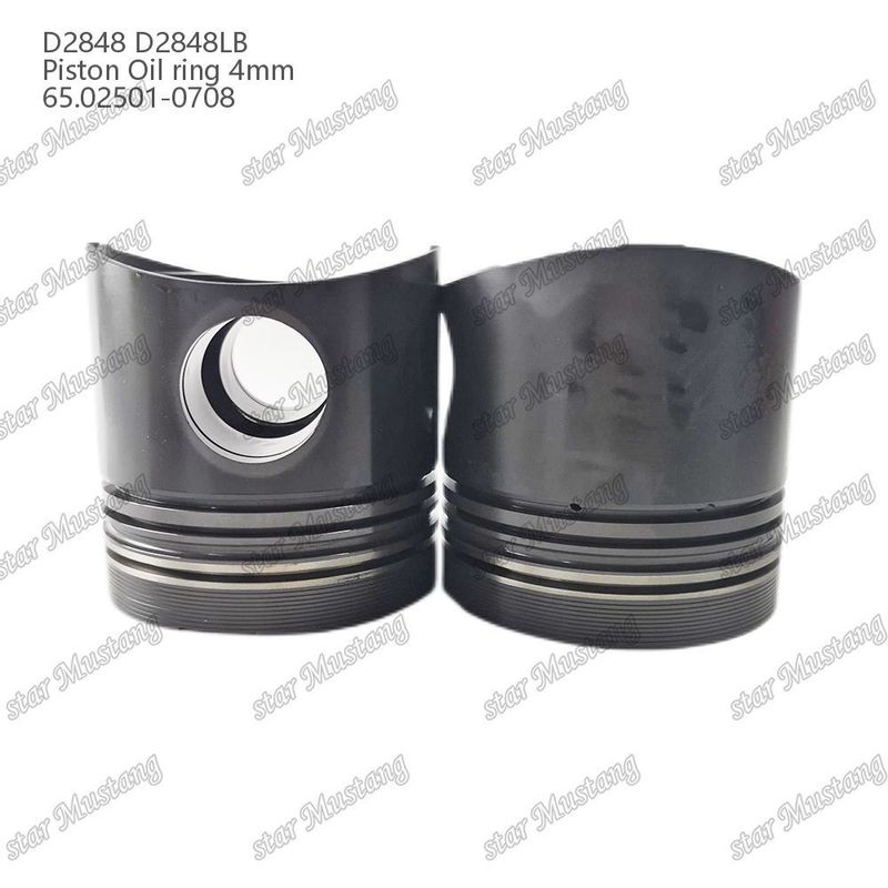 Πιστόν D2848 D2848LB Δαχτυλίδι ελαίου 4mm 65.02501-0708 Για εξαρτήματα επισκευής κινητήρων ντίζελ Doosan