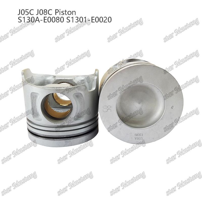 Πιστόνας J05C J08C με χαλκό 65mm θάλαμο καύσης εσωτερική ψύξη S130A-E0080 S1301-E0020 Για Hino