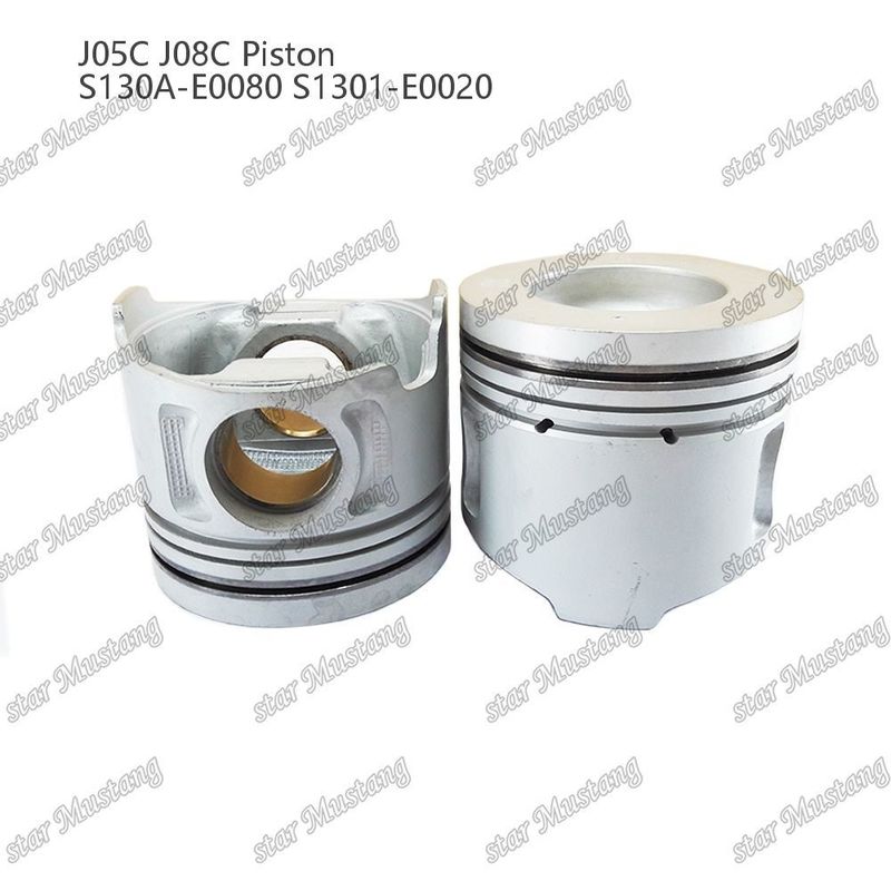 Πιστόνας J05C J08C με χαλκό 65mm θάλαμο καύσης εσωτερική ψύξη S130A-E0080 S1301-E0020 Για Hino