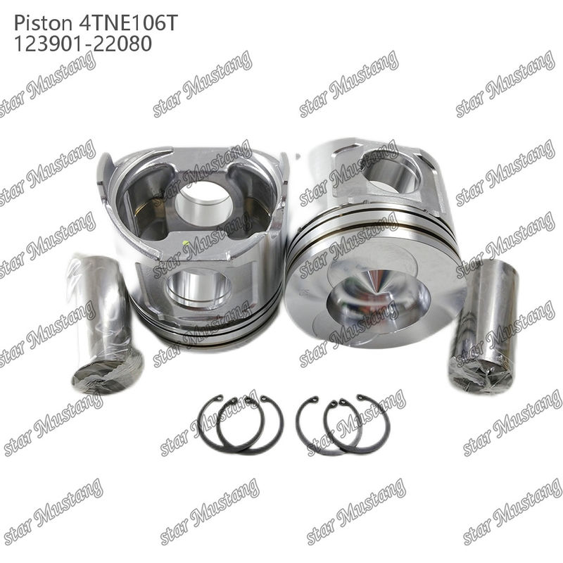 Πιστόνας 4TNE106T με εκτύπωση βαλβίδας 123901-22080 Για εξαρτήματα επισκευής ντίζελ Yanmar
