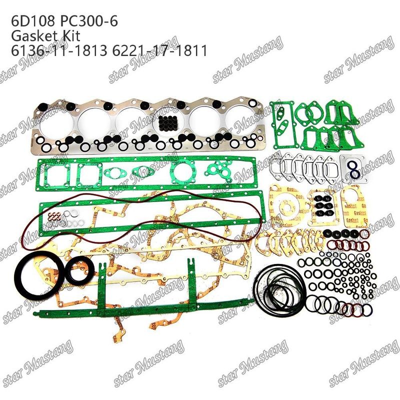 Ολόκληρο σύνολο συμπίεσης 6D108 PC300-6 6136-11-1813 6221-17-1811 Συγκρότημα συμπίεσης για εξαρτήματα επισκευής κινητήρων ντίζελ Komatsu