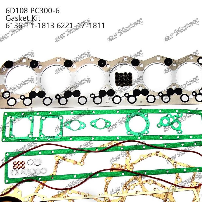 Ολόκληρο σύνολο συμπίεσης 6D108 PC300-6 6136-11-1813 6221-17-1811 Συγκρότημα συμπίεσης για εξαρτήματα επισκευής κινητήρων ντίζελ Komatsu