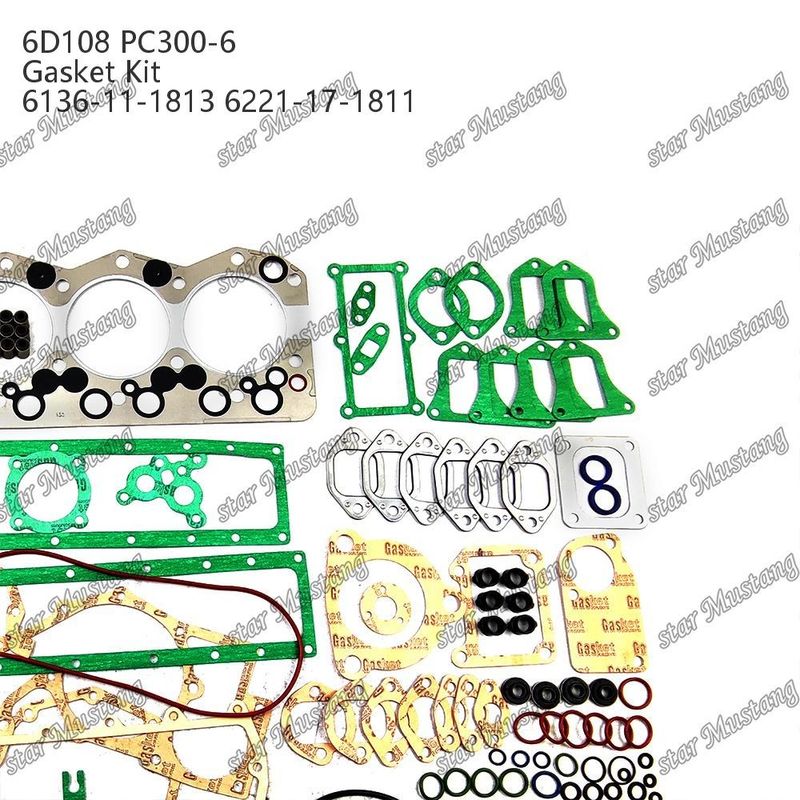 Ολόκληρο σύνολο συμπίεσης 6D108 PC300-6 6136-11-1813 6221-17-1811 Συγκρότημα συμπίεσης για εξαρτήματα επισκευής κινητήρων ντίζελ Komatsu
