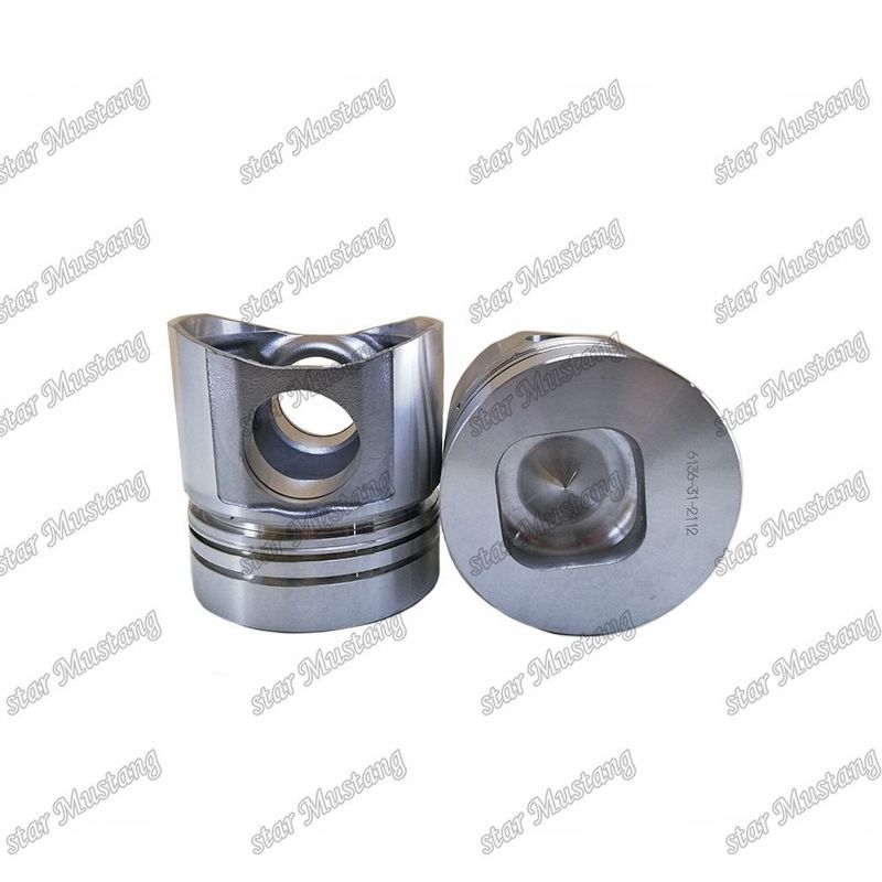Πιστόν 6D105-1 Τετράγωνο κάτω μέρος 6136-31-2112 6136-31-2010 Για ανταλλακτικά κινητήρα Kumatsu