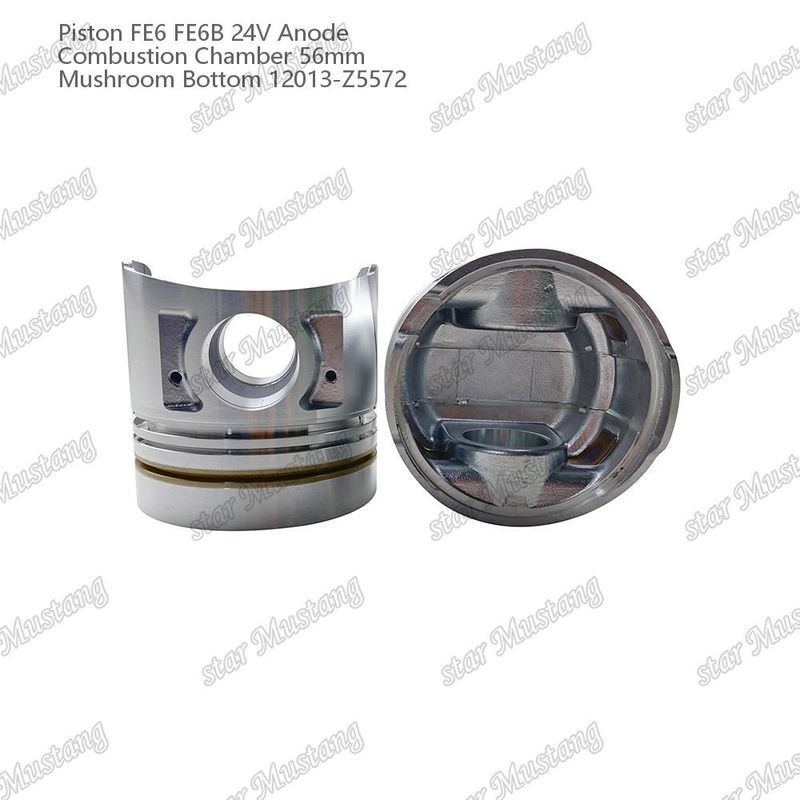 Πιστόν FE6 FE6B 24V Θάλαμος καύσης 56mm Ανόδος κάτω από μανιτάρι 12013-Z5572 Για ανταλλακτικά κινητήρα Nissan