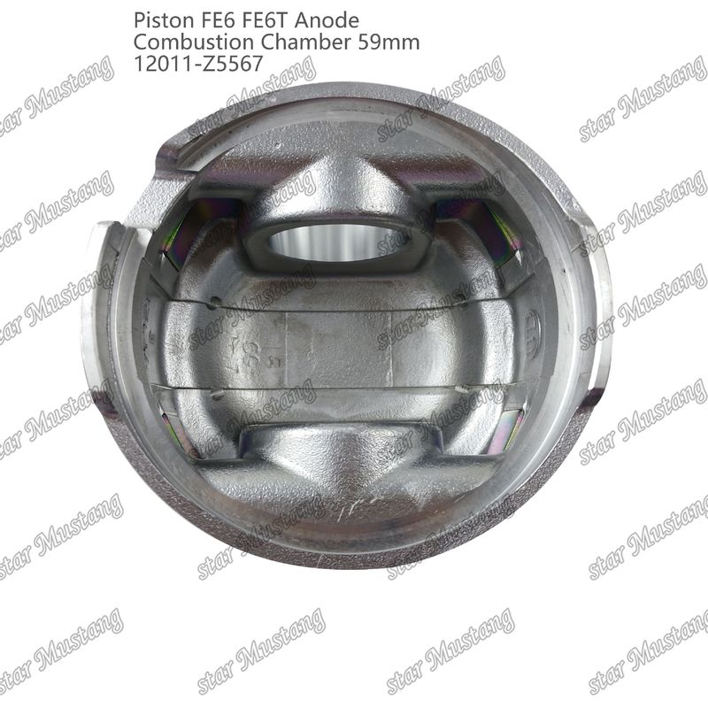 Πιστόν FE6 FE6T Θάλαμος καύσης 59mm Σφιχτό κάτω άνοδο 3x2x4mm 12011-Z5567 Για ανταλλακτικά κινητήρα Mitsubishi