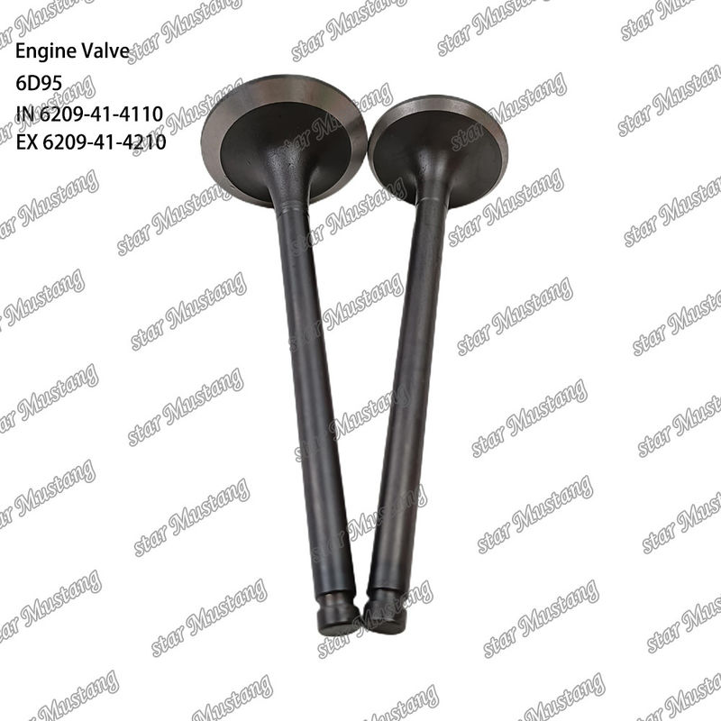 Βαλβίδα 6D95 IN 6209-41-4110 EX 6209-41-4210 Κατάλληλη για ανταλλακτικά κινητήρων Komatsu