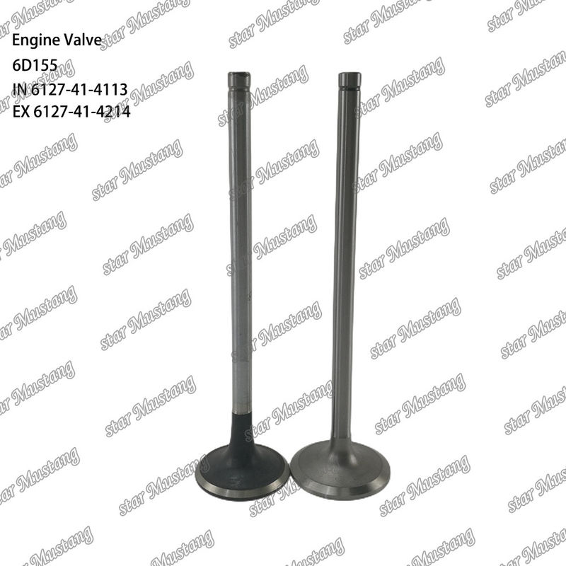 Βαλβίδα 6D155 IN 6127-41-4113 EX 6127-41-4214 Κατάλληλη για ανταλλακτικά κινητήρων Komatsu