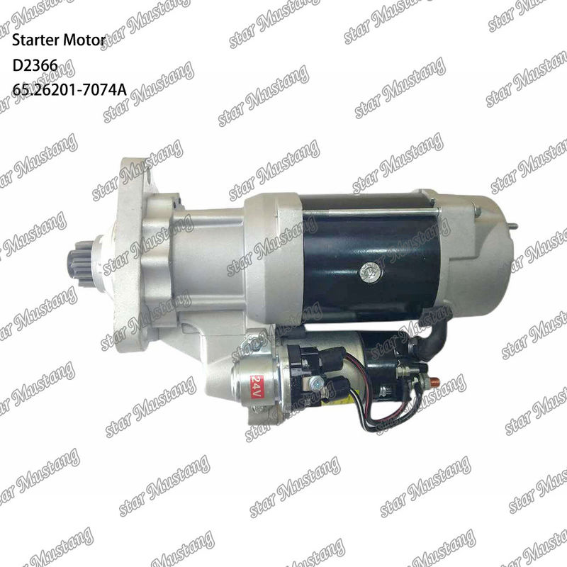 D2366 Μηχανικός κινητήρας εκκίνησης 39MT 24V 9.0KW 11T 65.26201-7074A Για ανταλλακτικά κινητήρα DOOSAN DAEWOO