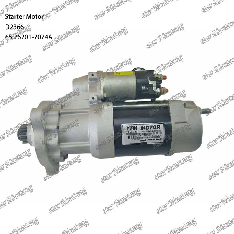 D2366 Μηχανικός κινητήρας εκκίνησης 39MT 24V 9.0KW 11T 65.26201-7074A Για ανταλλακτικά κινητήρα DOOSAN DAEWOO