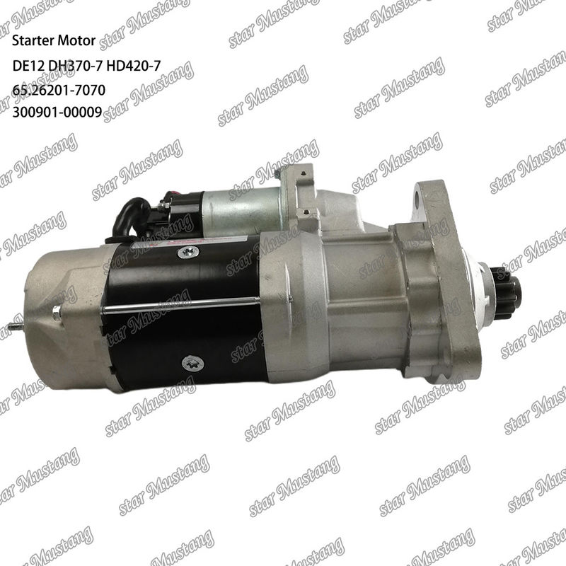 DE12 DH370-7 HD420-7 Μηχανικός κινητήρας εκκίνησης 24V 11T 9KW 65.26201-7070 300901-00009 Για ανταλλακτικά μηχανών DOOSAN DAEWOO