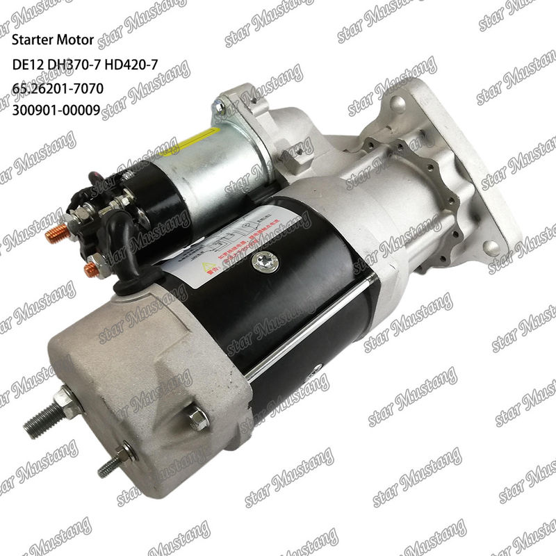 DE12 DH370-7 HD420-7 Μηχανικός κινητήρας εκκίνησης 24V 11T 9KW 65.26201-7070 300901-00009 Για ανταλλακτικά μηχανών DOOSAN DAEWOO