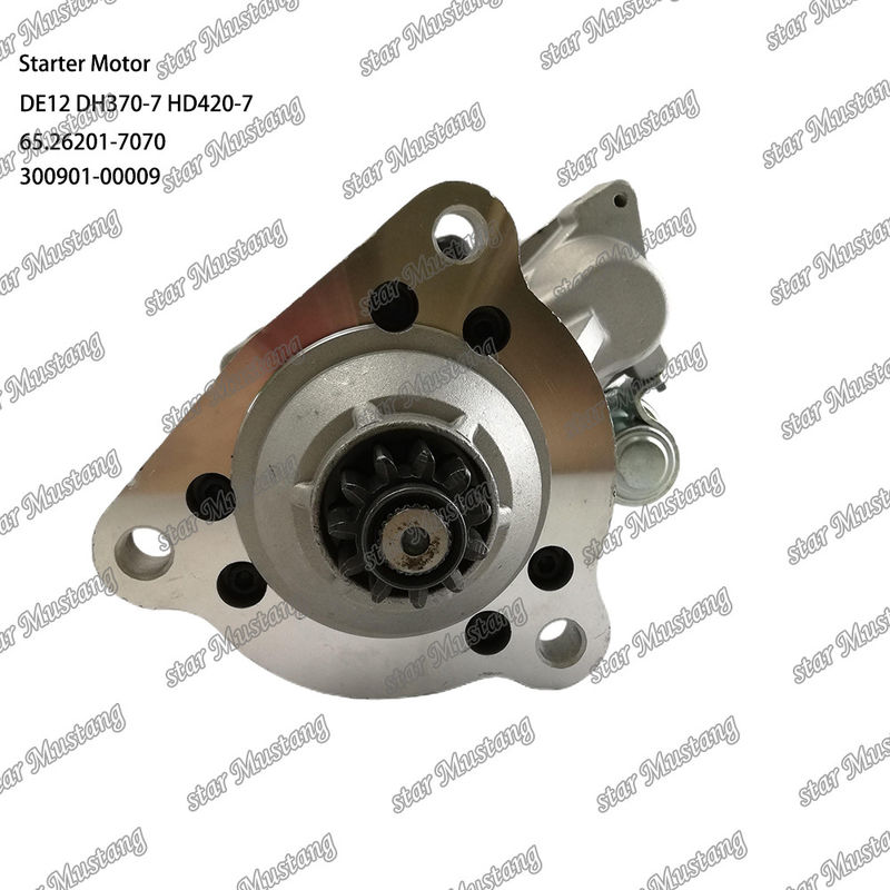 DE12 DH370-7 HD420-7 Μηχανικός κινητήρας εκκίνησης 24V 11T 9KW 65.26201-7070 300901-00009 Για ανταλλακτικά μηχανών DOOSAN DAEWOO