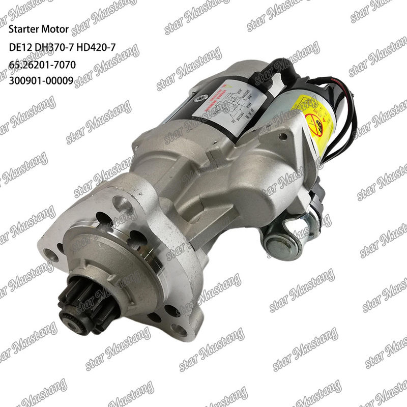 DE12 DH370-7 HD420-7 Μηχανικός κινητήρας εκκίνησης 24V 11T 9KW 65.26201-7070 300901-00009 Για ανταλλακτικά μηχανών DOOSAN DAEWOO