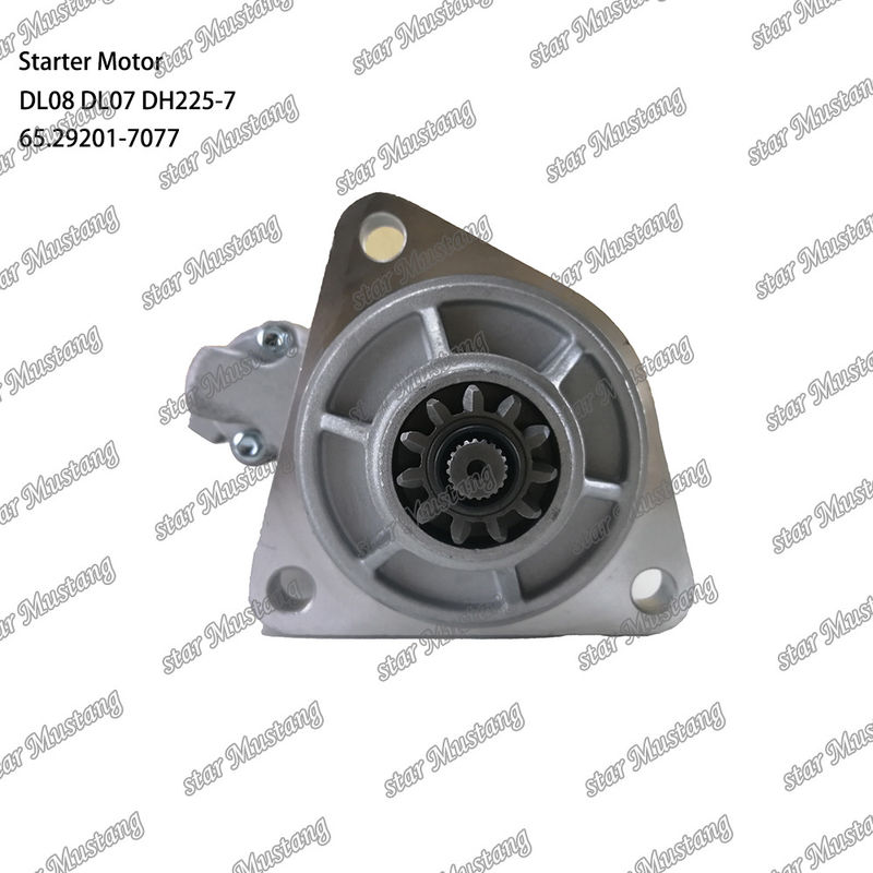 DL08 DL07 DH225-7 Μηχανικός κινητήρας εκκίνησης 24V 11T 5.5KW 65.29201-7077 Για ανταλλακτικά κινητήρα DOOSAN DAEWOO