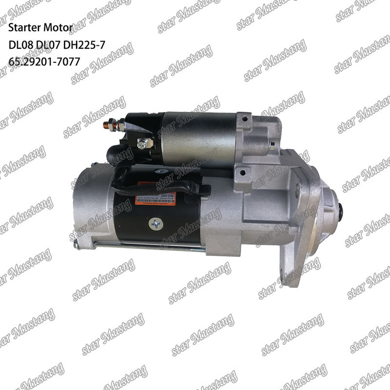 DL08 DL07 DH225-7 Μηχανικός κινητήρας εκκίνησης 24V 11T 5.5KW 65.29201-7077 Για ανταλλακτικά κινητήρα DOOSAN DAEWOO