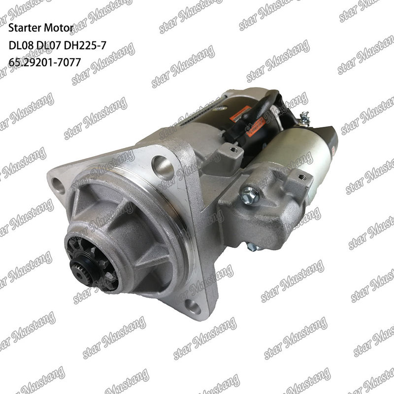 DL08 DL07 DH225-7 Μηχανικός κινητήρας εκκίνησης 24V 11T 5.5KW 65.29201-7077 Για ανταλλακτικά κινητήρα DOOSAN DAEWOO