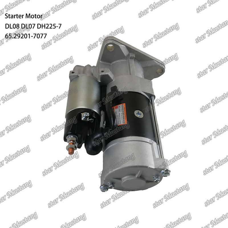 DL08 DL07 DH225-7 Μηχανικός κινητήρας εκκίνησης 24V 11T 5.5KW 65.29201-7077 Για ανταλλακτικά κινητήρα DOOSAN DAEWOO