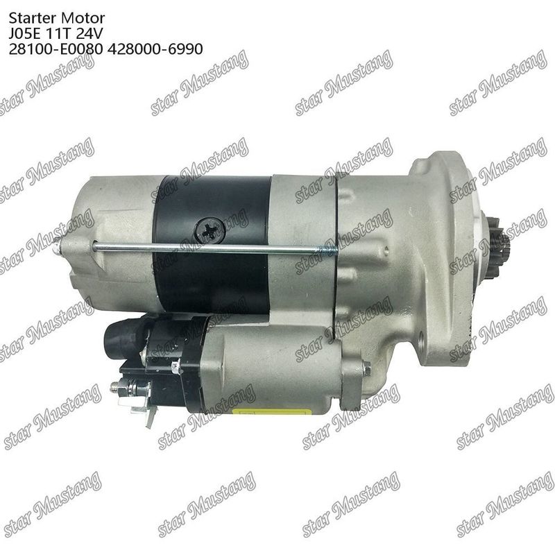 J05E Μηχανικός κινητήρας εκκίνησης 11T 24V 28100-E0080 428000-6990 Για ανταλλακτικά κινητήρα HINO