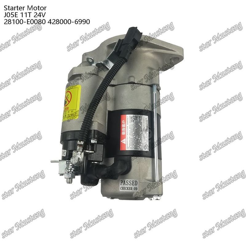 J05E Μηχανικός κινητήρας εκκίνησης 11T 24V 28100-E0080 428000-6990 Για ανταλλακτικά κινητήρα HINO
