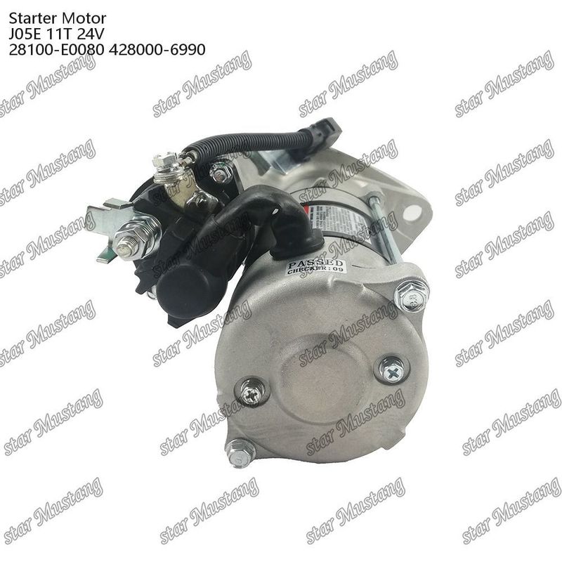 J05E Μηχανικός κινητήρας εκκίνησης 11T 24V 28100-E0080 428000-6990 Για ανταλλακτικά κινητήρα HINO