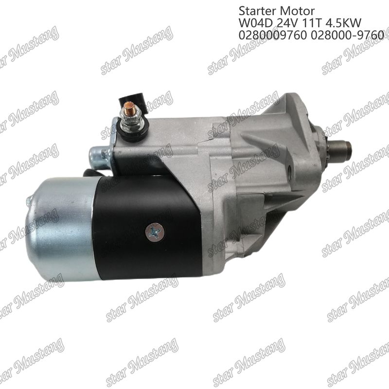 W04D Μηχανικός κινητήρας εκκίνησης 24V 11T 4.5KW 0280009760 028000-9760 Για ανταλλακτικά κινητήρα HINO
