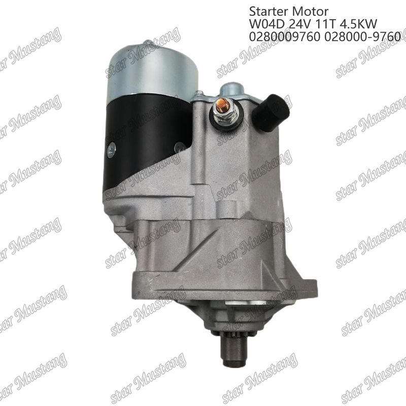 W04D Μηχανικός κινητήρας εκκίνησης 24V 11T 4.5KW 0280009760 028000-9760 Για ανταλλακτικά κινητήρα HINO