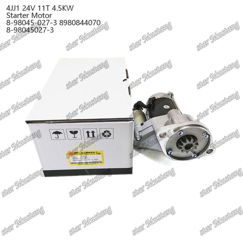 4JJ1 κινητήρας κινητήρα εκκίνησης 24V 11T 4.5KW 8-98045-027-3 8980844070 8-98045027-3 Για ανταλλακτικά κινητήρα ISUZU
