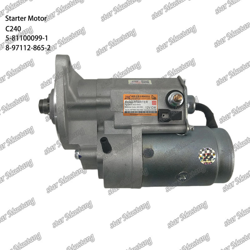 C240 κινητήρας κινητήρα 9T 12V 5-81100099-1 8-97112-865-2 Για ανταλλακτικά κινητήρα ISUZU